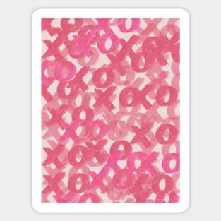 Preppy Pink Maximalist Y2k XO Design Sticker